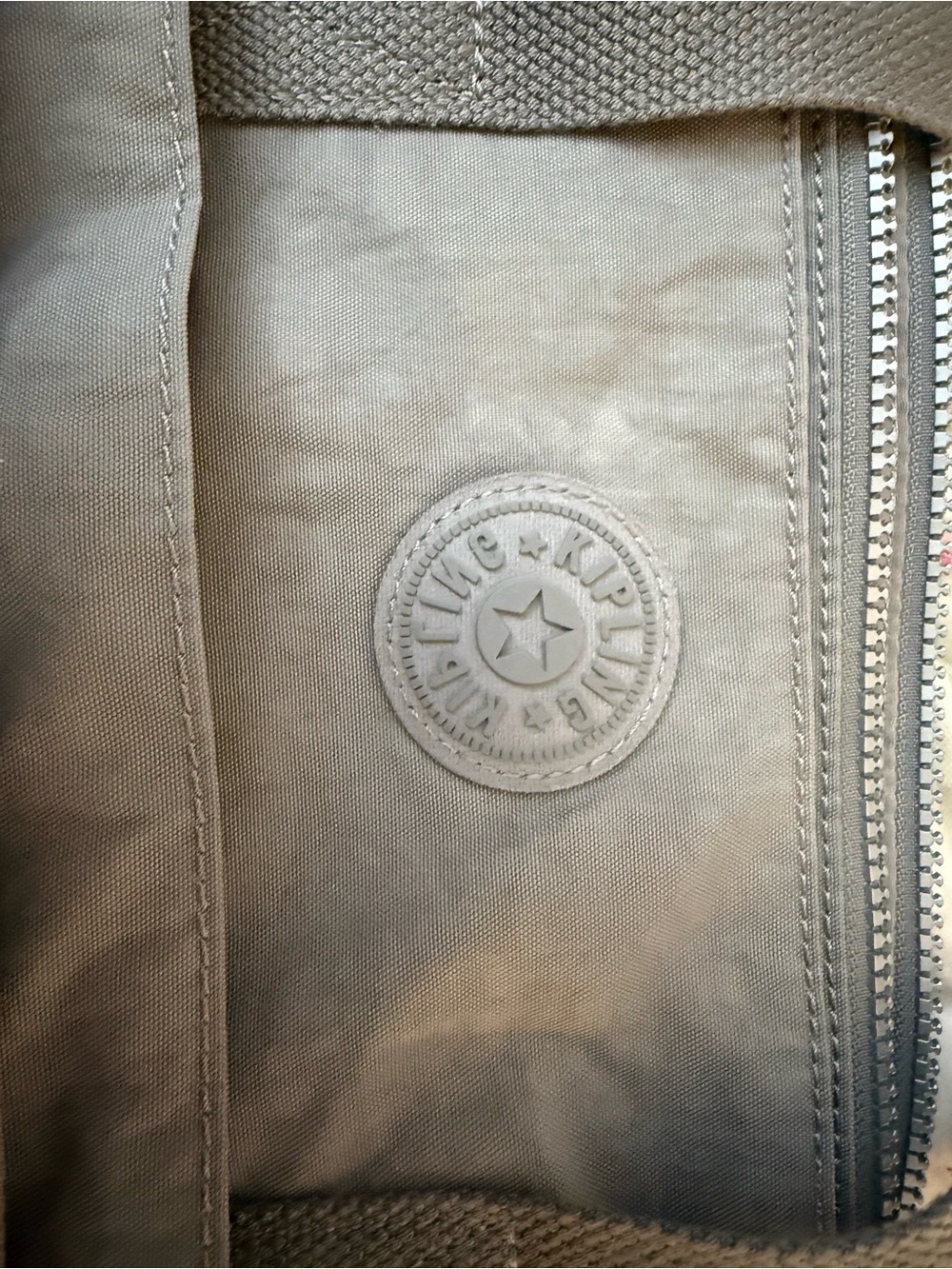 Kipling Neutral Gray Everyday Tote with Front Zip - Picture 3 of 12